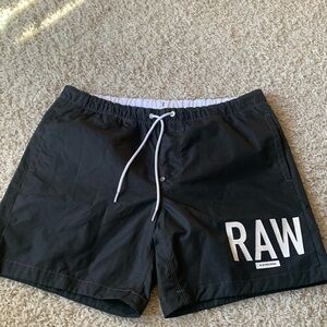 G-Star Raw black men’s swim trunks size L Nylon